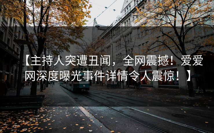 【主持人突遭丑闻，全网震撼！爱爱网深度曝光事件详情令人震惊！】