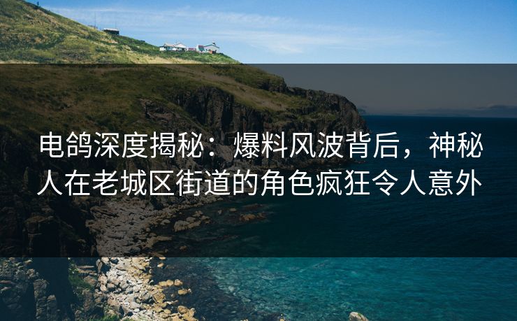 电鸽深度揭秘：爆料风波背后，神秘人在老城区街道的角色疯狂令人意外